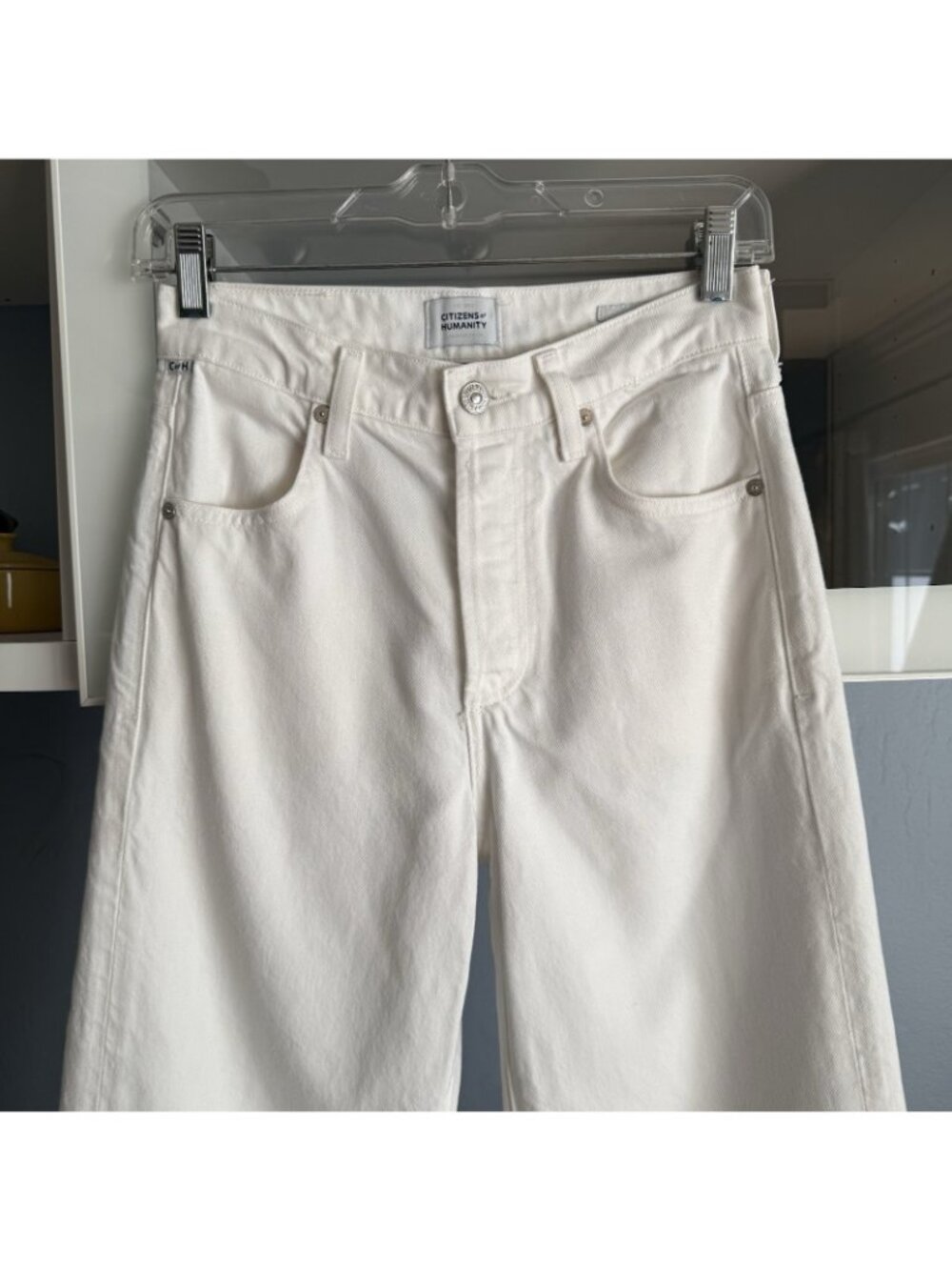 Citizens of Humanity Annina Straight Leg High Rise In Soft White Size 24 - Picture 5 of 10